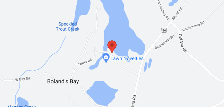 map of 54 Bowlands Bay Road